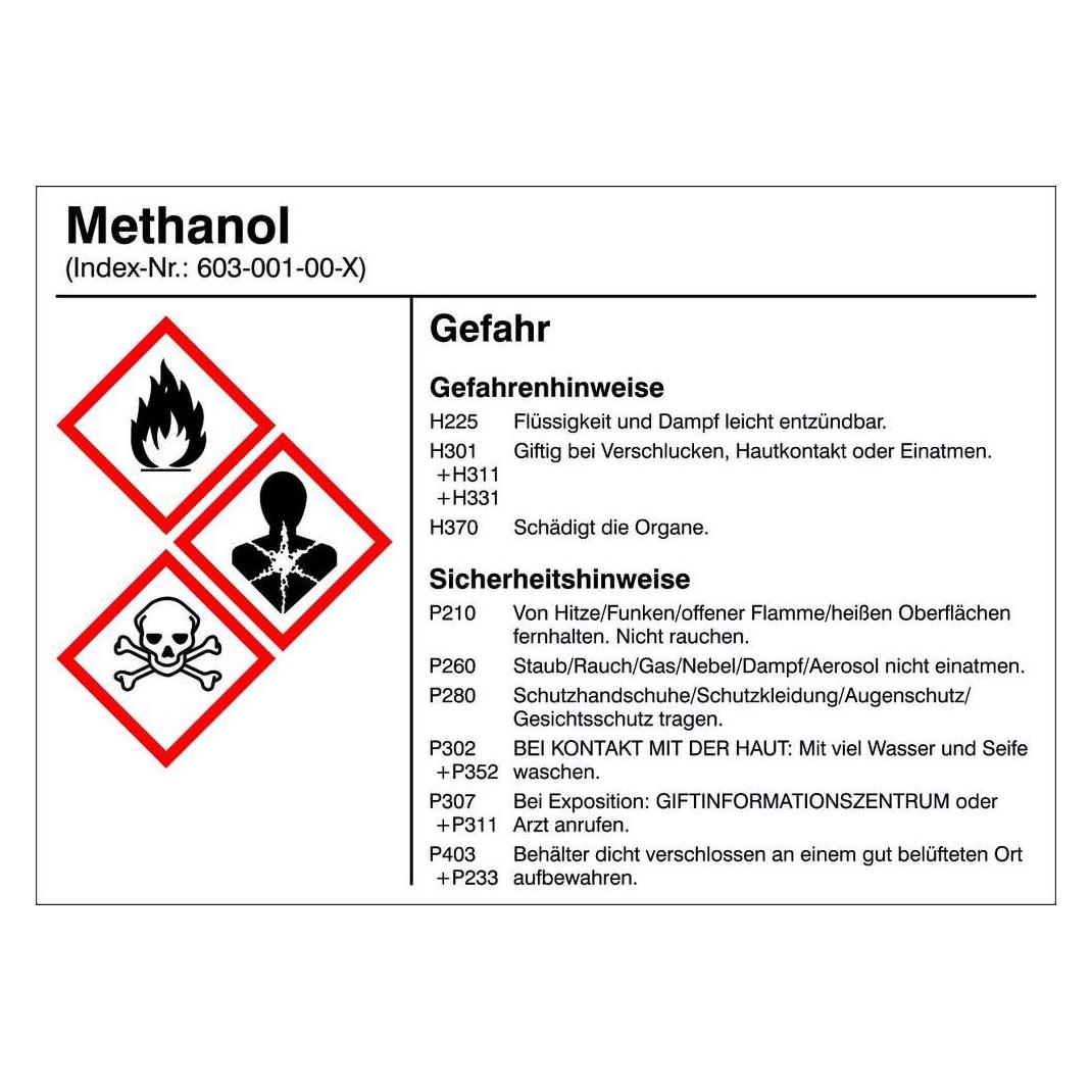 SafetyMarking Gefahrstoffetiketten G013 Methanol 10. (21.B1200.13)