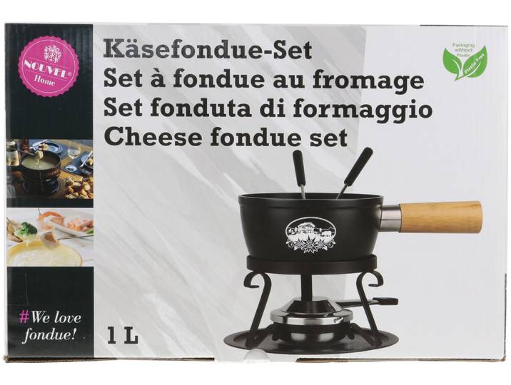 Nouvel Fondue Set Chalet Aluguss 16cm