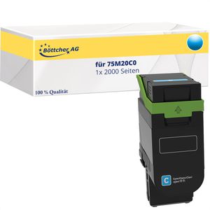 kompatibel für Lexmark 75M20C0 Prebate, 2000 Seiten, cyan