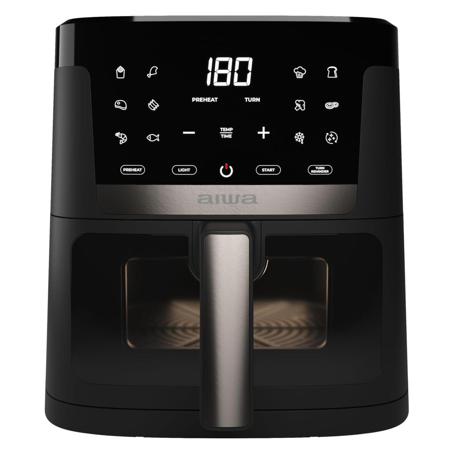 Aiwa Luftfritteuse mit digitaler Bedienung, 12 Programmen, Selbstreinigung und Kijkvenster (7 l) (AFR-7000)