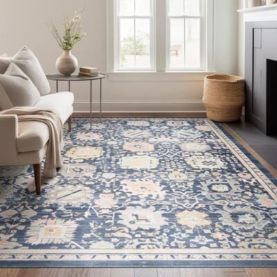 Alise Rugs Crosswood Alyssa Traditional Floral Indoor Polyester Area Rug