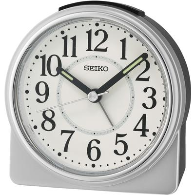 Quarzwecker SEIKO "QHE198S", silber (silberfarben), Wecker, Wecker, Schlafzimmer, Leuchtzeiger, Schlummerfunktion