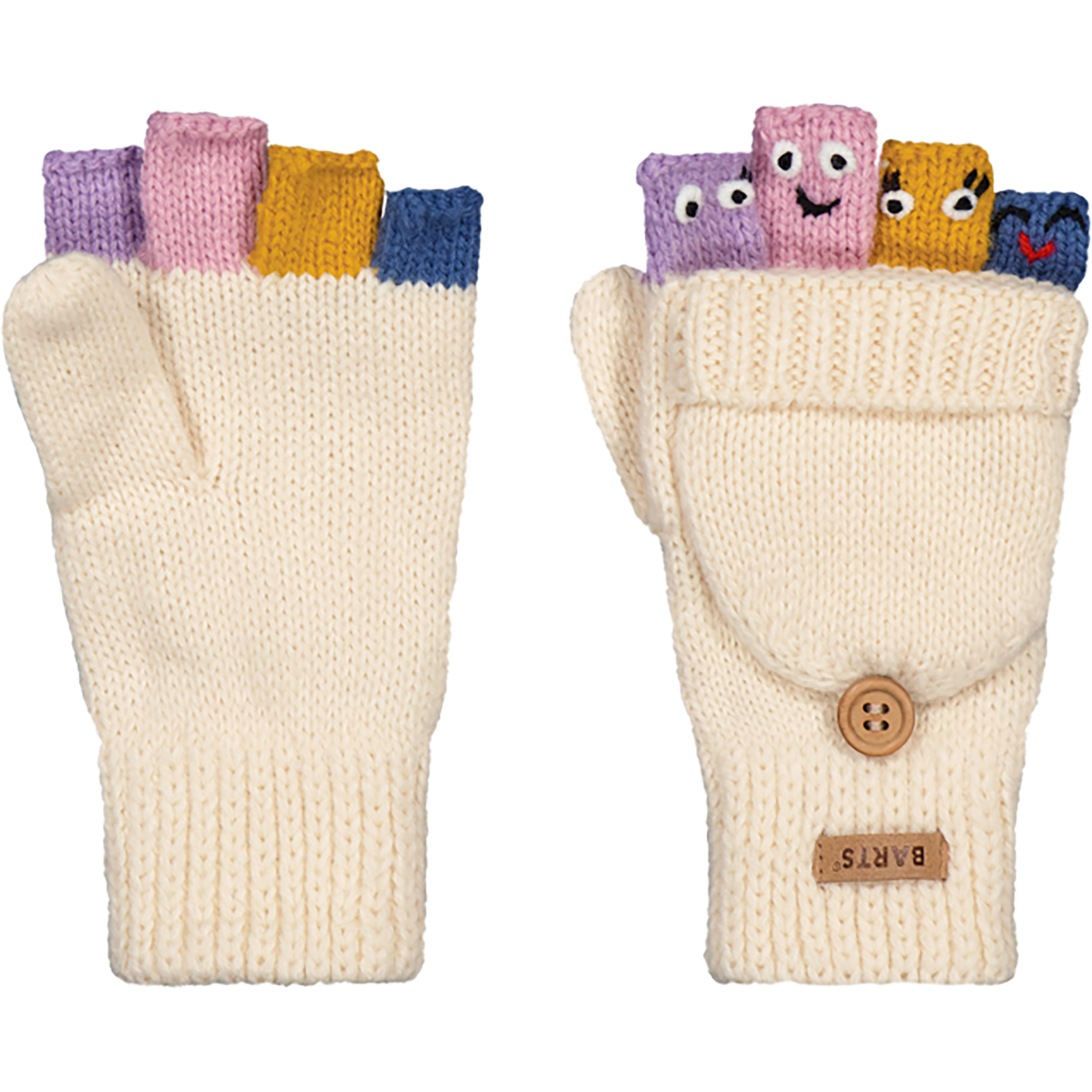 Barts Puppet Bum Kinder Fingerhandschuhe beige Größe 4 Lifestyle Atmungsaktiv