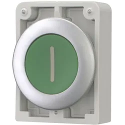 Eaton 182956 Drucktaste, RMQ-Titan, flach, tastend, grün, beschriftet, Frontring Metall M30C-FD-G-X1