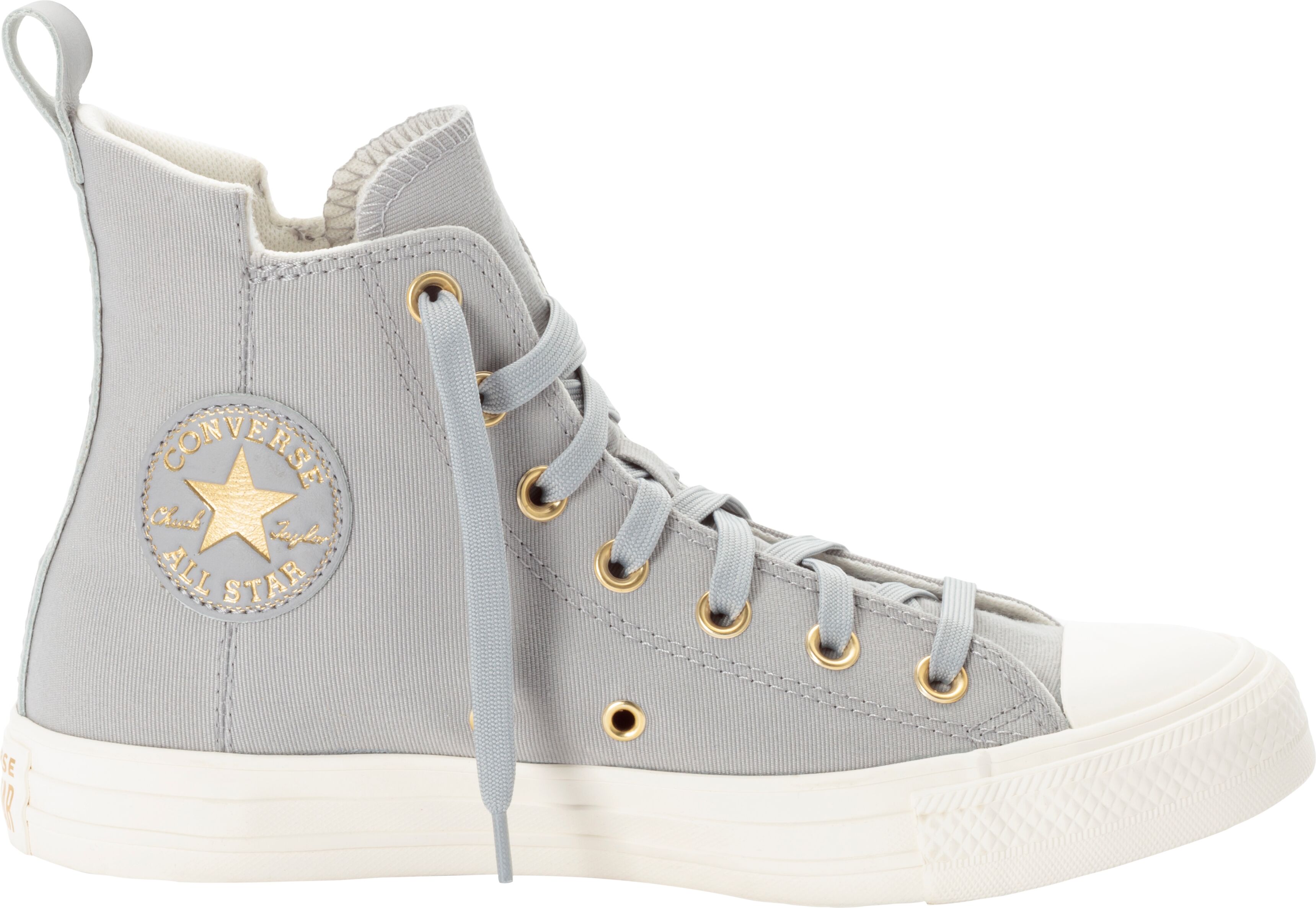 Sneaker CONVERSE "CHUCK TAYLOR ALL STAR TAILORED LINES", Damen, Gr. 37, grau (grau area, egret, gold), Textil, Schuhe Sneaker grau area, egret, gold 37