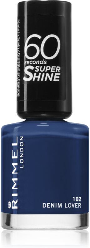 Rimmel 60 Seconds Super Shine nail polish shade 102 Denim Lover 8 ml
