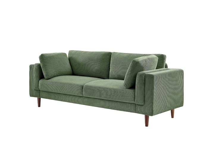 3-Sitzer Sofa Grün Cordstoff Mobina 216 x 83 x 83cm Modern