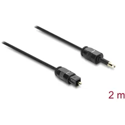 DELOCK TOSLINK Kabel mini 3,5mm St/St 2,2mm Durchm. 2m schw