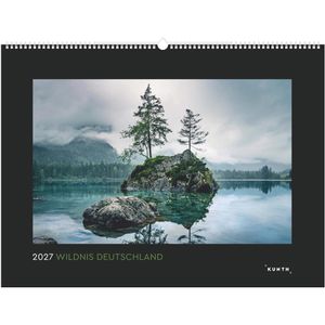 Kunth Bildkalender 761525, Wildnis Deutschland, Jahr 2027, Motiv: Landschaftsbilder, Spiralkalender 60 x 45cm