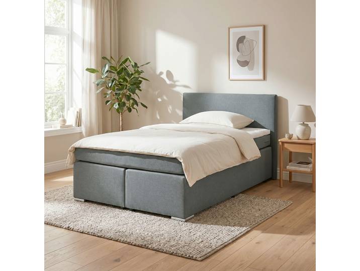 Boxspringbett Mira 2 Graphitfarben ca. 160x200cm