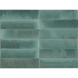 Marazzi Lume Turquoise 6x24 cm Dekor Wand Glänzend Strukturiert Lux
