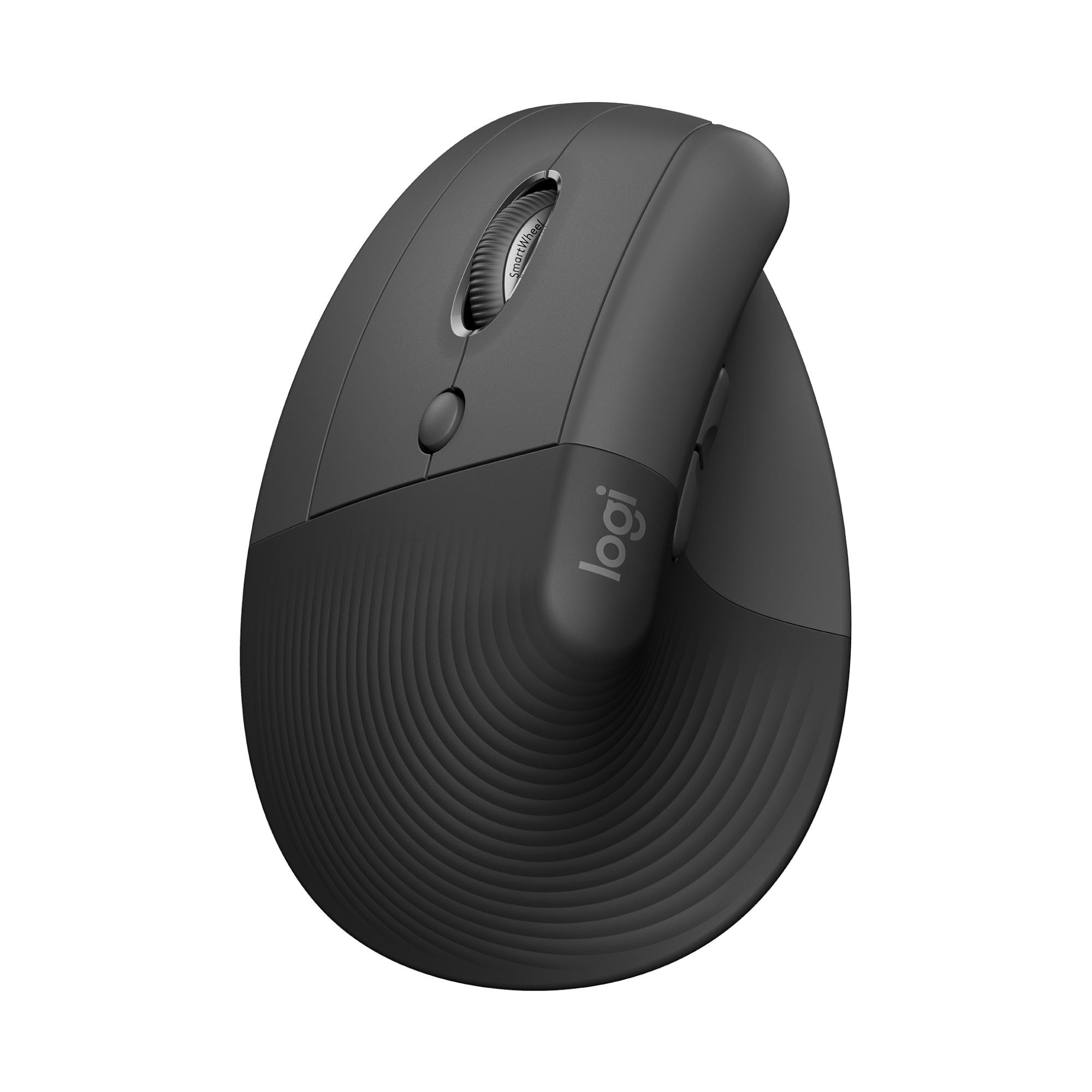 Logitech Lift Vertical vertikale Maus Graphite kabellos (Logi Bolt) für Linkshänder