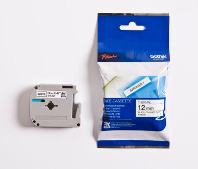 Brother M-Schriftbandkassette K 231, 12 mm, weiß/schwarz