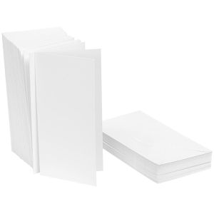 Ideen-mit-Herz Faltkarten 012635-03, 240g/m², weiß, 10,5 x 21 cm, blanko, 50 Karten + 50 Umschläge