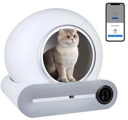 Inspired Finds Tonepie 65L Automatic Self Cleaning Cat Litter Box With Smart App Control app Control No Pad