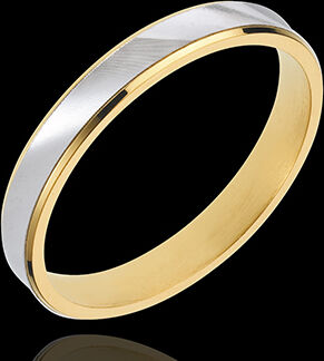 Edenly Trauring Dandy aus Gelbgold und Weissgold - 3mm