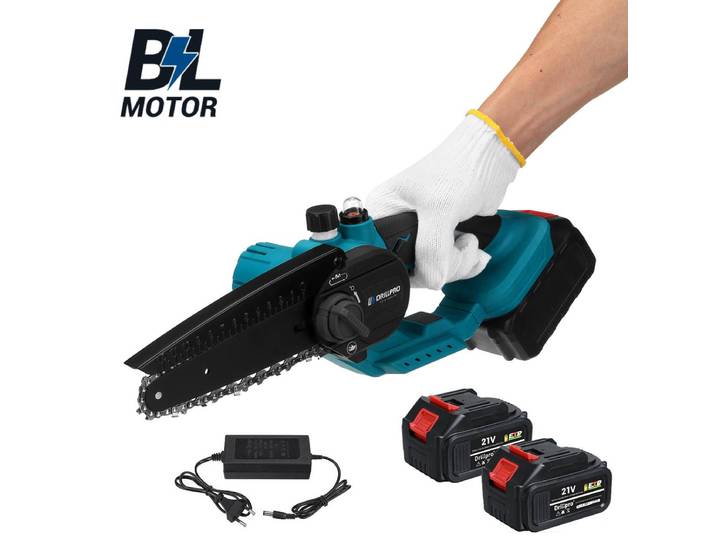 Drillpro 6 pouces scie électrique sans brosse 21V huileur automatique jardin tronçonneuse à bois travail du bois outils électriques de jardin pour batterie 18V