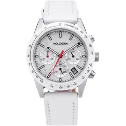 Holzkern Herrenuhr Titan Neverrest Howlith/Weiß