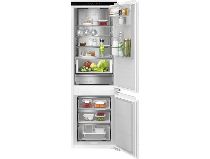 AEG Einbaukühlgefrierkombination TC9VS181BC , Energieeffizienz: B (A-G), silber (weiß), Rechtsanschlag, Kühlschränke, MultiChill-Null-Grad-Schublade -3C bis +5C wählbar, WiFi, NoFrost