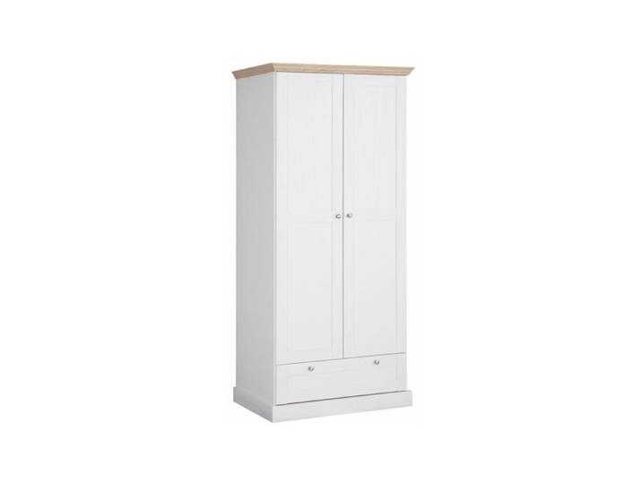 Binz - Wardrope 2 Portes 1 Tiroir Chêne Blanc