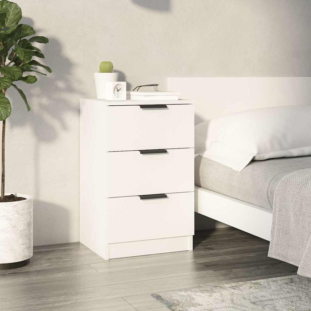 vidaXL Mesita de noche blanca 40x36x65 cm Blanco