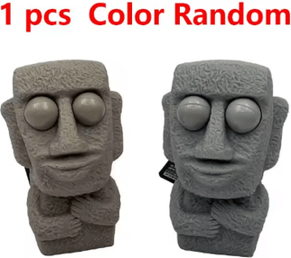Inspire Picks Moai Stone Man Stress Relief Squeeze Toy Slow Rising Funny Desk Toy 1pcs Color Random