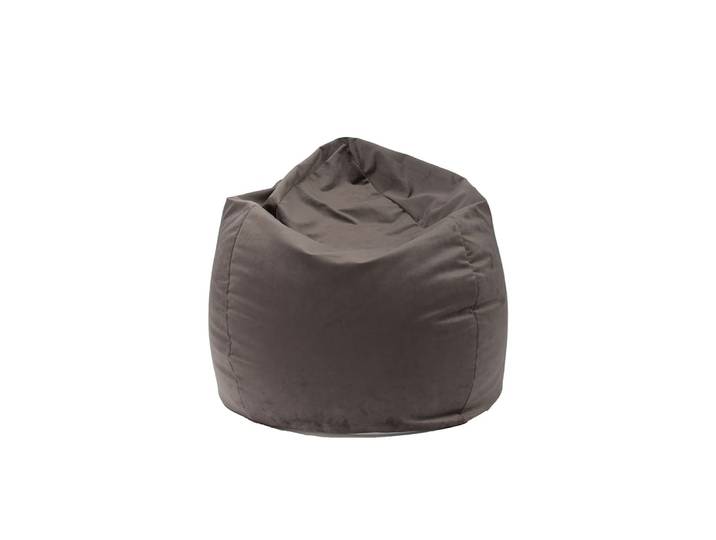 Pouf poire velours - onyx