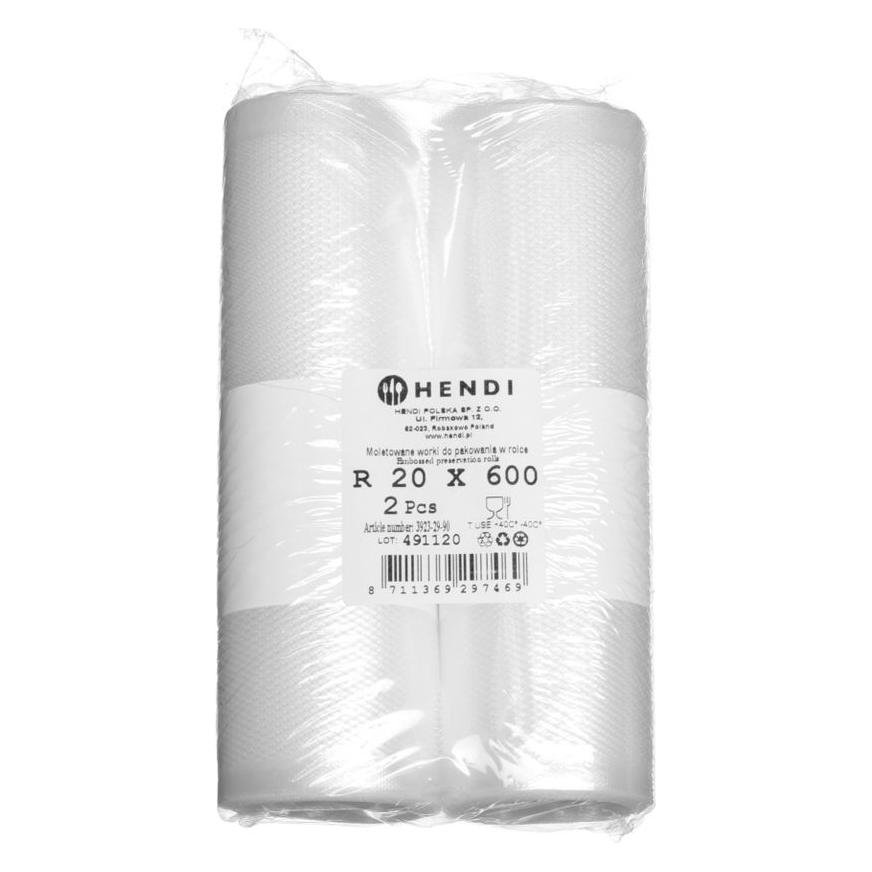 Hendi Geprägte Vakuumbeutelrolle für die Aufbewahrung von Lebensmitteln,, 2 Stk., 6000x200mm (2x) (41885284)