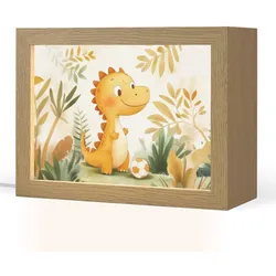 NACHTTISCHLAMPE Dino - Fußball - Orange 20x15 cm