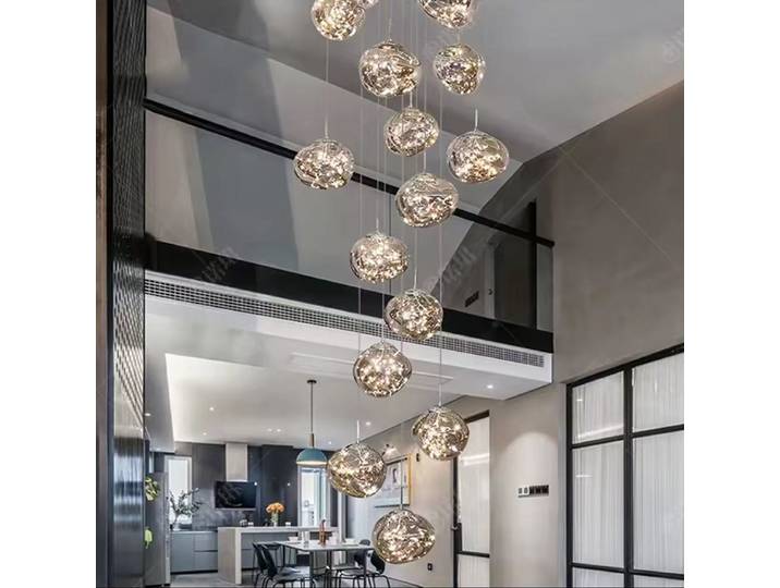 Lampes suspendues à LED modernes pour la décoration de la maison, luminaires suspendus pour escalier, lustres pour salon, éclairage intérieur