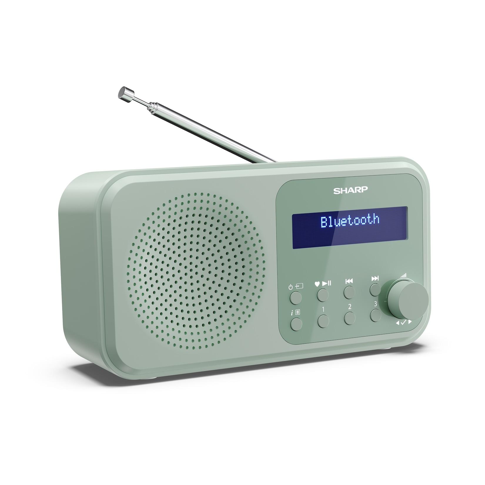 Sharp DR-P420 Tokyo DAB+ Digitalradio Bluetooth Lautsprecher UKW DAB Wecker Dual-Alarm grün