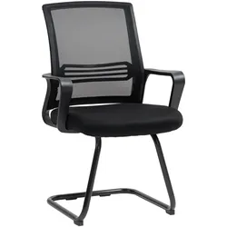 BESUCHERSTUHL Polyester Metall Schwarz