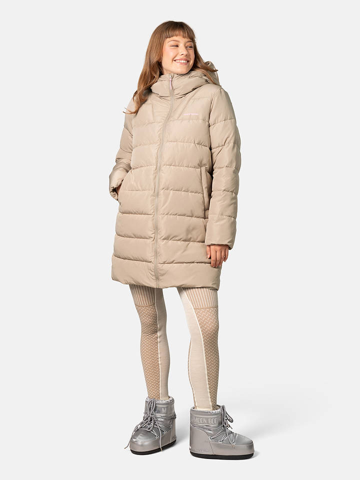 KARI TRAA Wintermantel "Linn" in Taupe - M