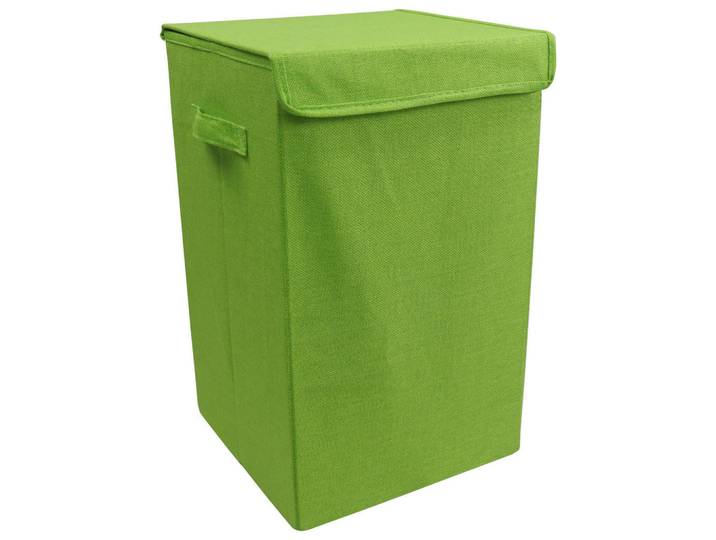 Mid.you Wäschekorb, Grün, Textil, 45 l, rechteckig, 30x50x30 cm, Deckel, zusammenfaltbar, Haushalt & Reinigung, Wäschepflege, Wäschekörbe & Tonnen