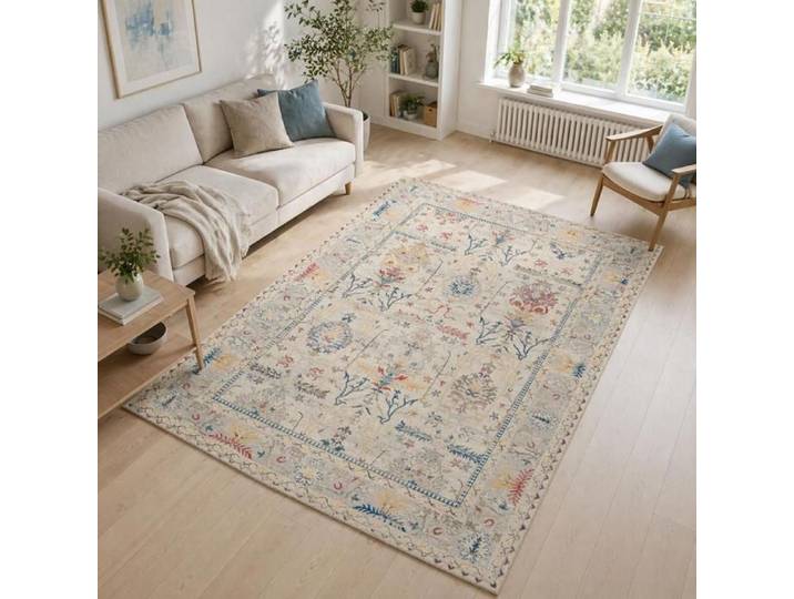 Tapis d'orient 160 x 230 cm multicolore kilim tissé LYN11 PERLE