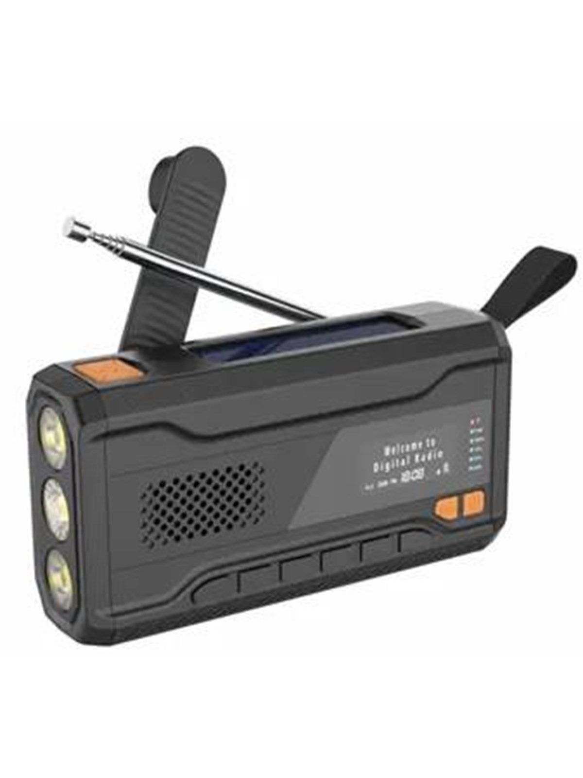 DENVER SCD-2033 - Emergency Radio - Solar - Dynamo - 2000mAh Powerbank - DAB/FM - schwarz