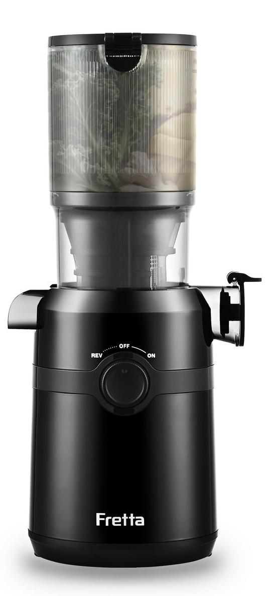 Sapzentrifuge - Kaltpressen, 1 Liter Fassungsvermögen - Trichter, 108 mm Durchmesser - 200 W - BPA-frei, schwarz