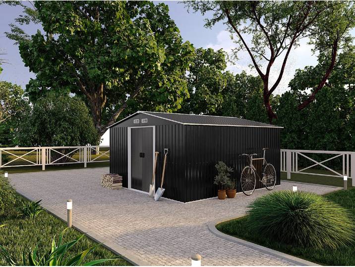 Gerätehaus Gartenhaus - Stahl - 13m² - MANSO