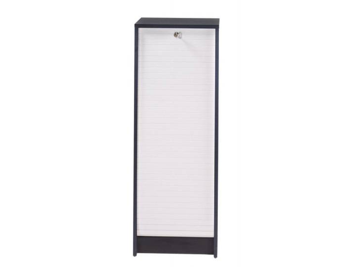 Classeur à Rideau - Blanc - 104 cm - 5 étagères - Fermeture à clé - Eco-conçu