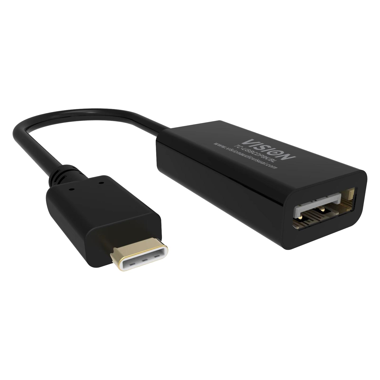Vision USB-C to 8K DisplayPort Adaptor (DisplayPort) (TC-USBCDP8K/BL)