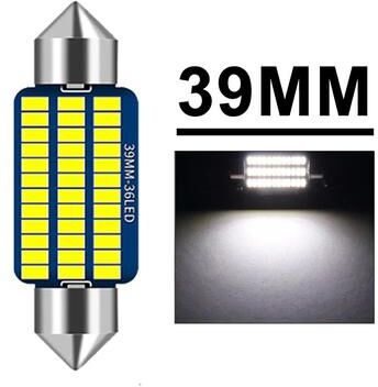 Inspired Living Premium Canbus LED Festoon Bulbs 12V Ultra Bright C5W Interior & License Plate Light Upgrade 39mm 20pcs
