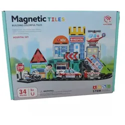 Magnetische Bausteine – Krankenhaus, 34-teilig