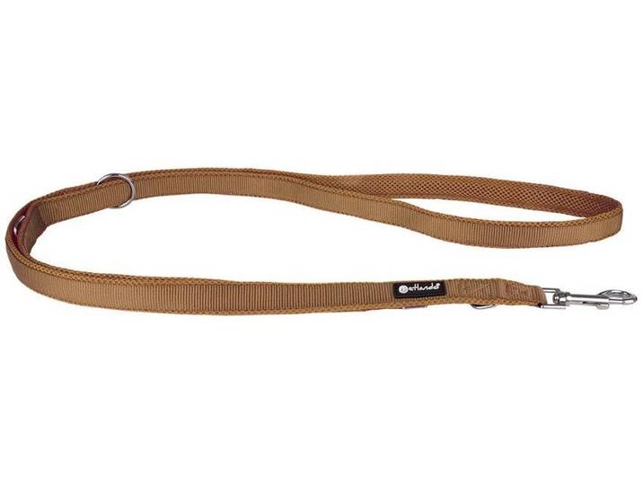 Hundeleine Mesh 3 m verstellbare Führleine M , braun, B:2cm L:3m, Kunststoff, Leinen, Hundeleine