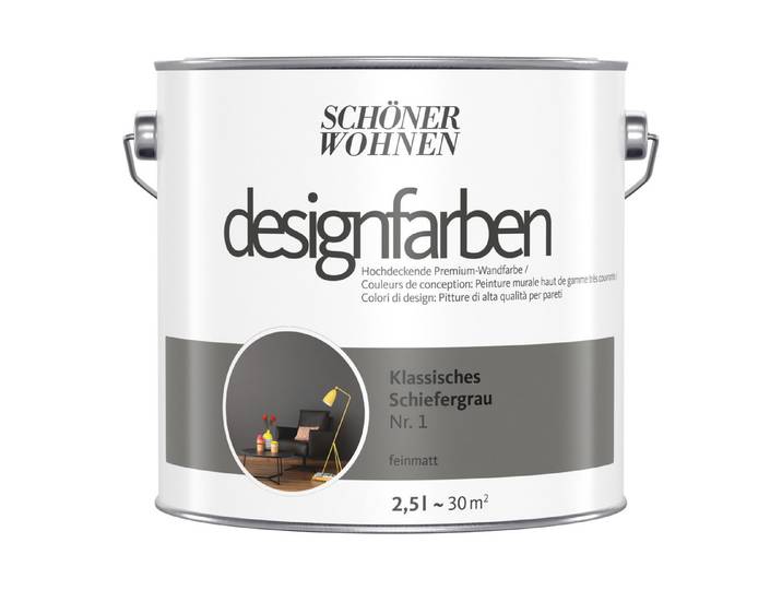 Schöner Wohnen Premium-Dispersion Designfarbe Grau 2.5 l