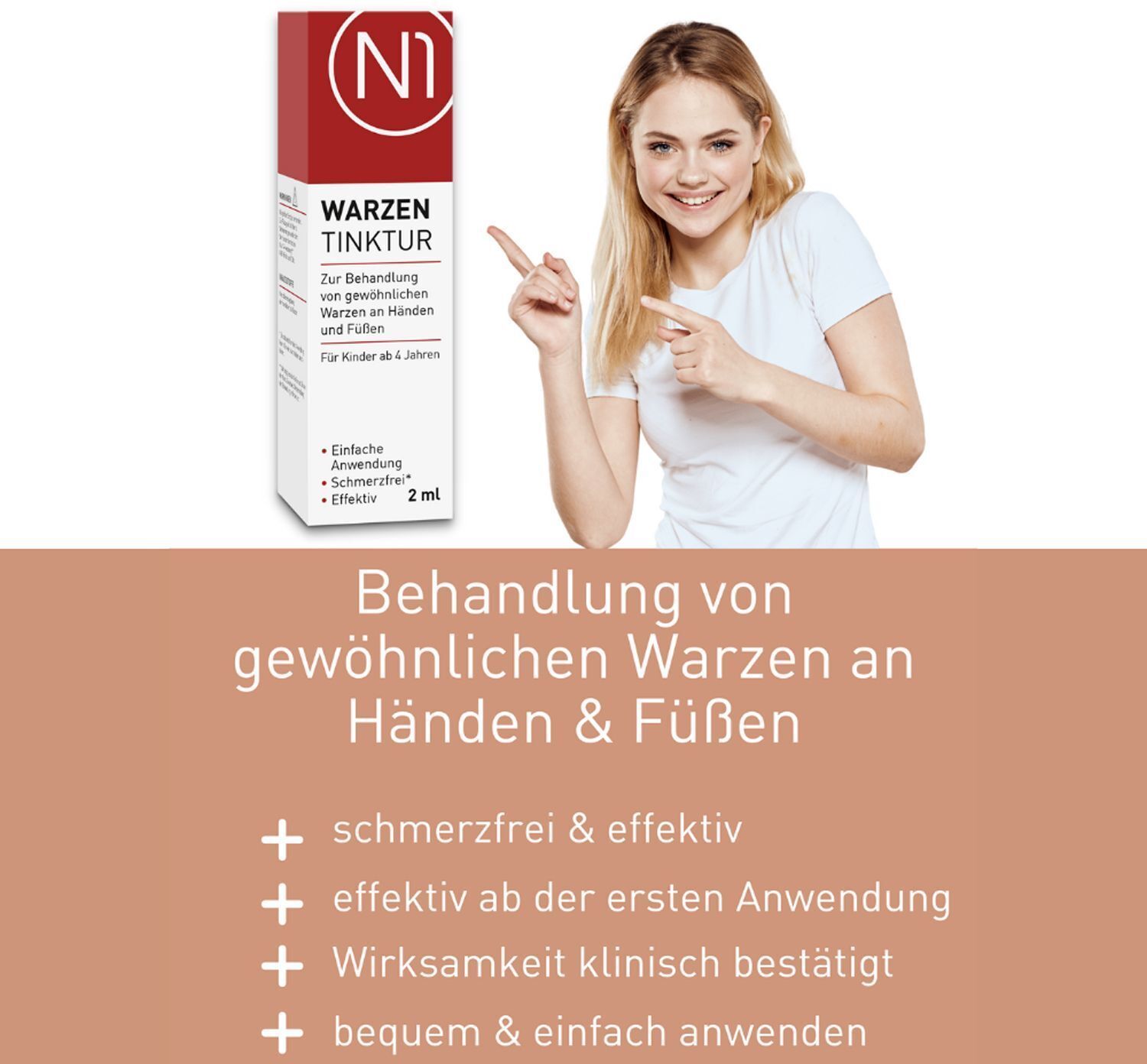 N1 Warzen Tinktur 2x 2x2 ml Lösung