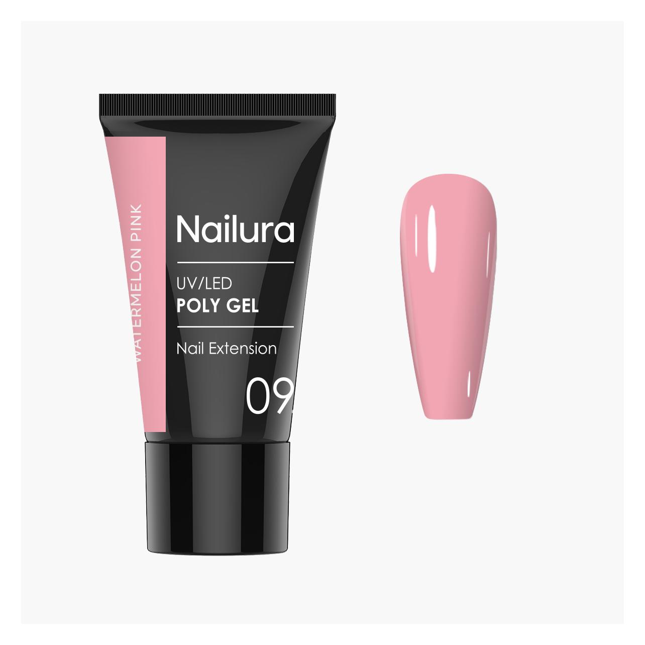 Nailura - Poly Gel 9 - Watermelon Pink - 30 ml (Pink, Rosa) (70434)