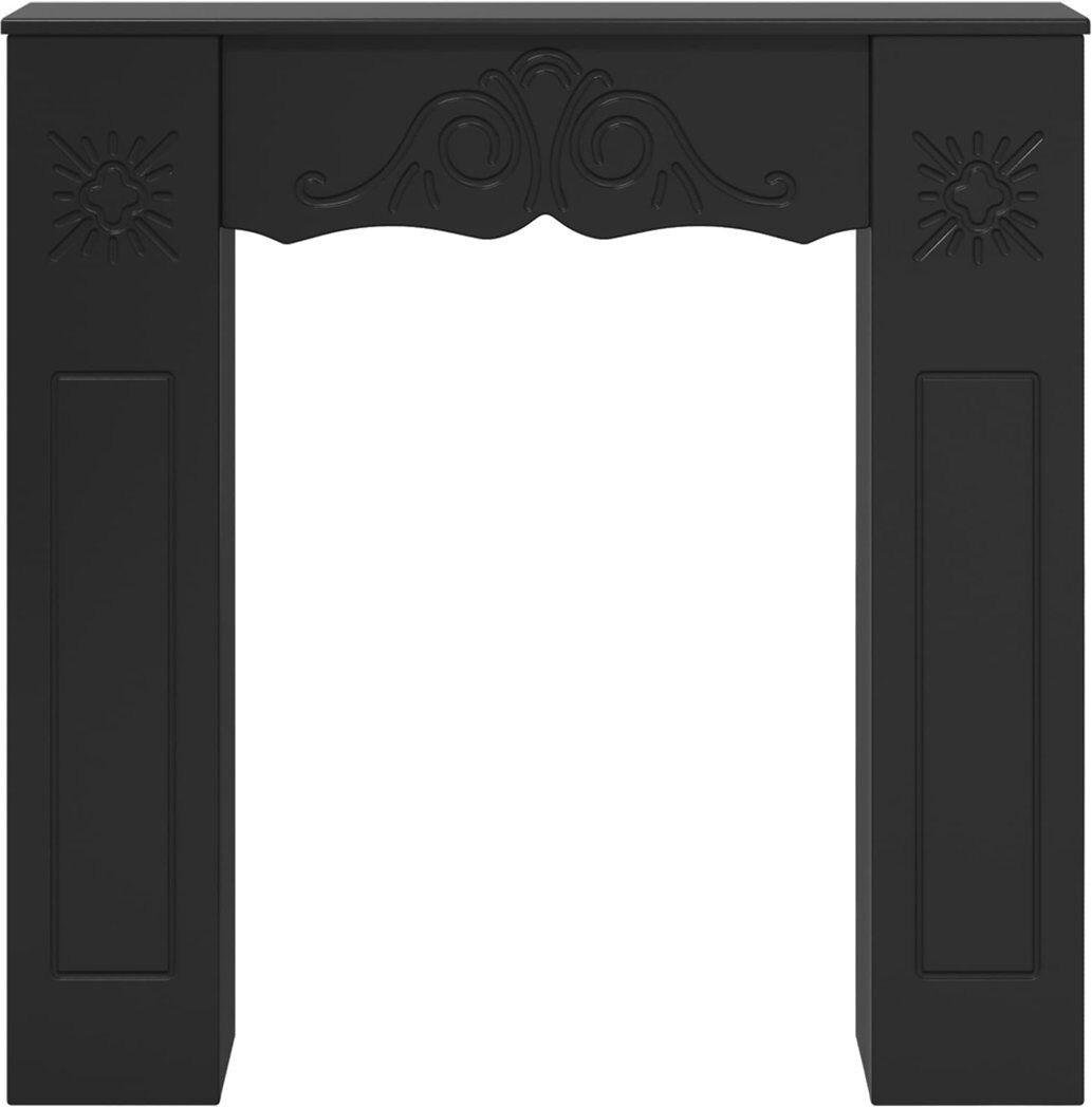 Brayden Studio Fireplace Mantel Surround Black 102cm H X 102cm W X 20cm D