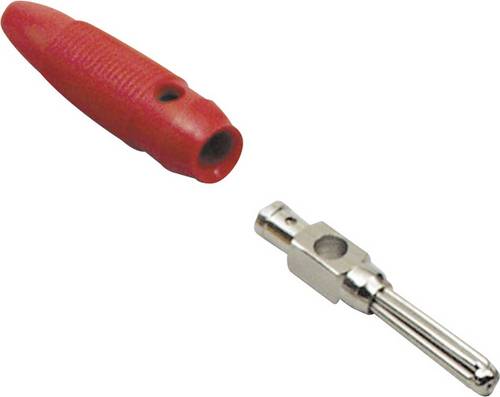 BKL Electronic 072180 Büschelstecker Stecker, gerade Stift-Ø: 4mm Rot