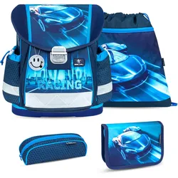 Belmil Belmil Classy ergonomisches Schulranzen-Set 4-teilig "Racing Blue Neon" Koffer24