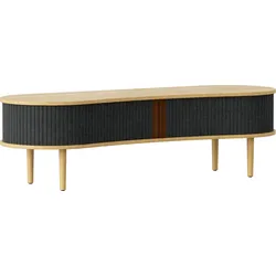 Audacious Schrank 140 cm dunkelgrau auf Eichenbeinen